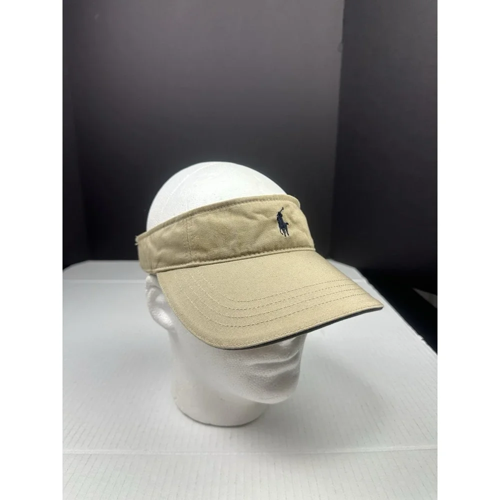 Polo Golf Ralph Lauren Visor Tan Polo Player Logo Adjustable Strapback